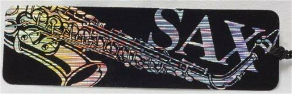 Bookmark featuring hologram saxophon