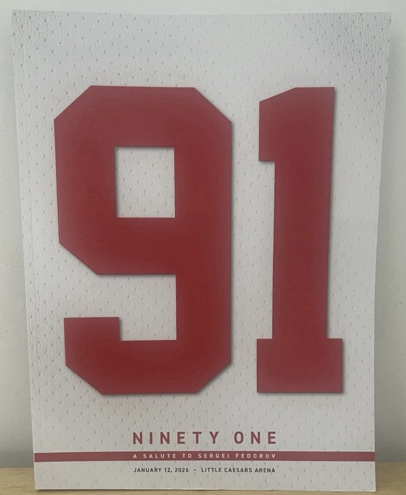 Detroit Red Wings Sergei Fedorov #91 Program/Book