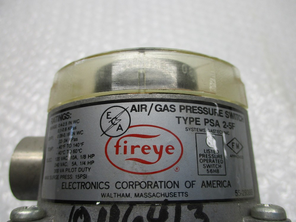 FIREYE PSA 2-5F PRESSURE SWITCH NSNP