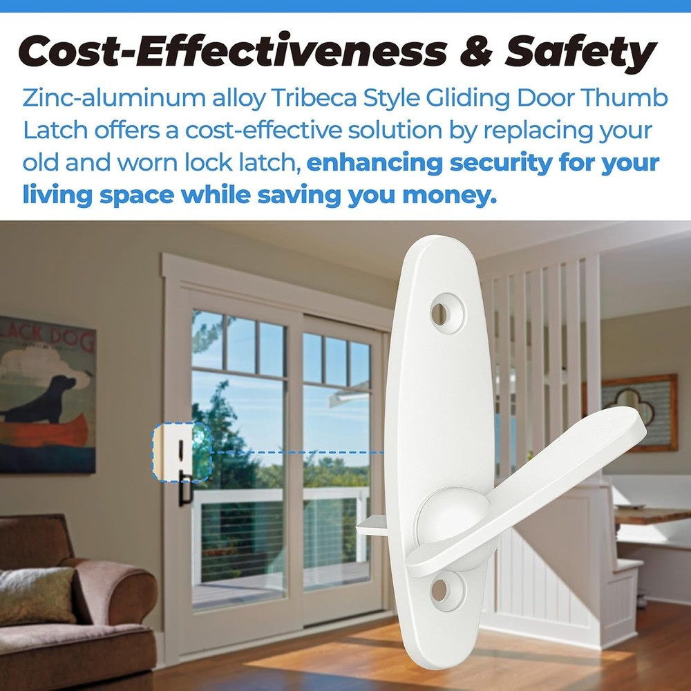 2573609 Replacement Andersen Gliding Door Thumb Latch Compatible with White