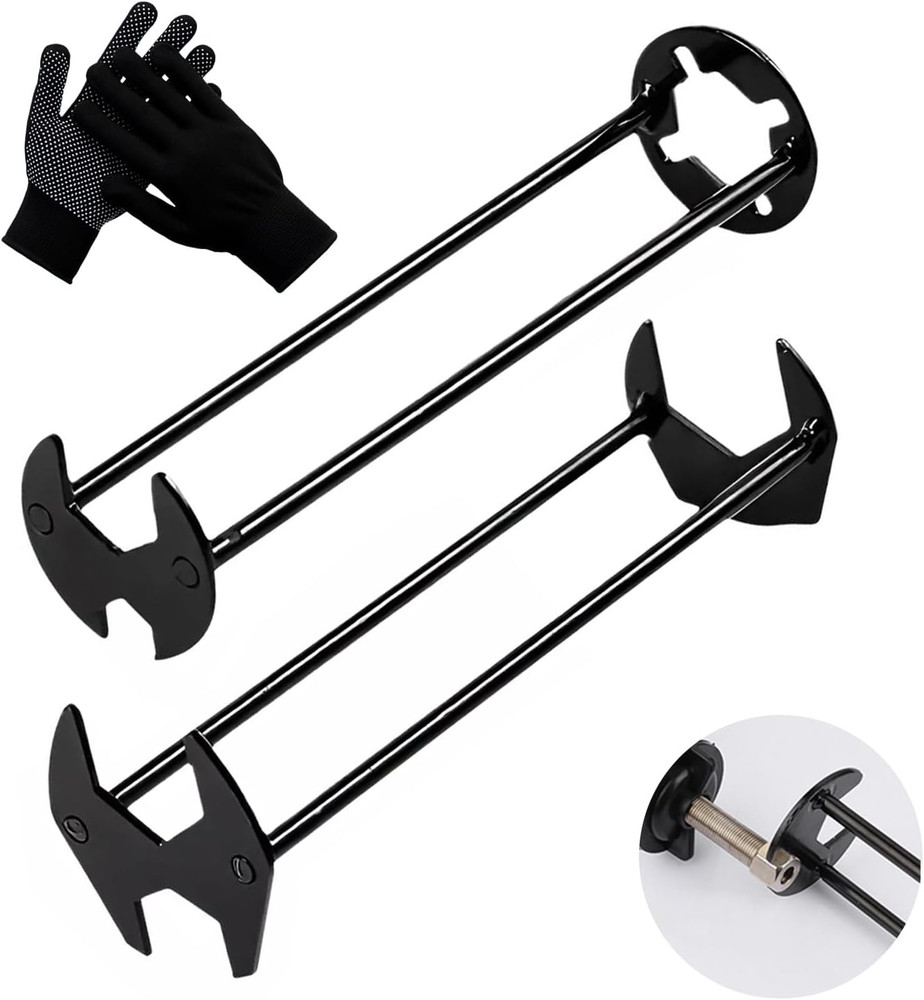 2Pcs Multifunctional Basin Wrench Set, 7 Sizes Universal under Sink Plumbers Too