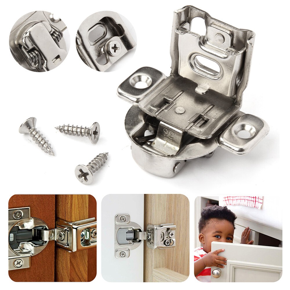 20Pcs 1-1/4" Overlay Soft Close Face Frame 105° Compact Cabinet Hinges Handware