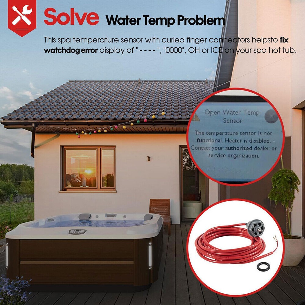 Replacement for Jacuzzi Sundance Spa 6600-167 Temperature Sensor 6540-228 O-Ring