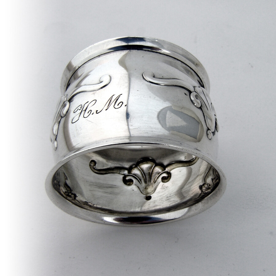 Arts And Crafts Shell Napkin Ring Danish 830 Silver 1930 Mono