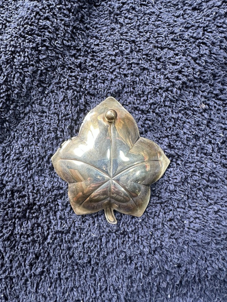 Tiffany & Co. Makers Sterling Silver Leaf Shape Trinket Nut Candy Dish Signed