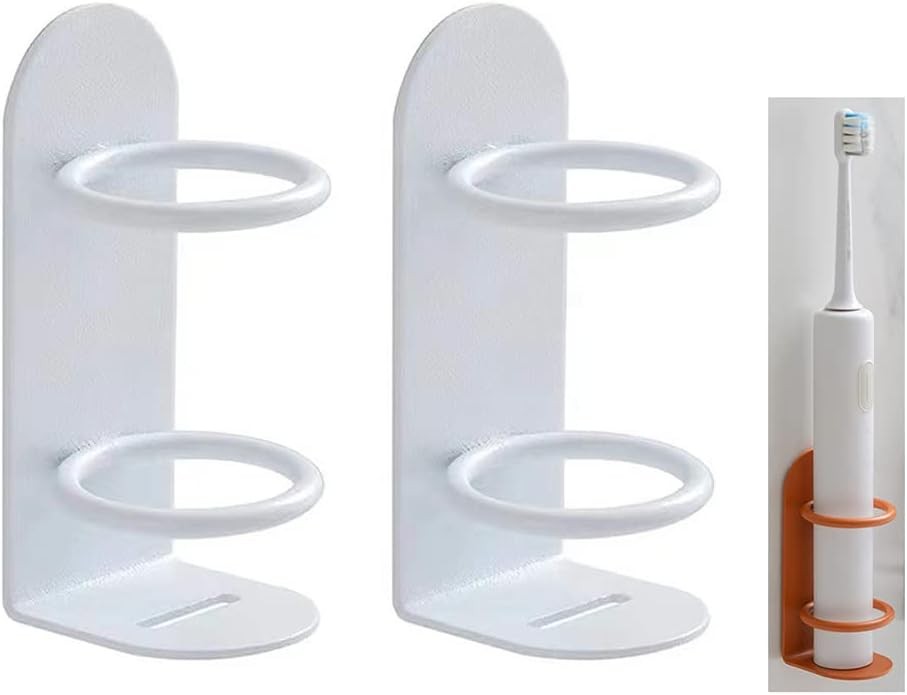 Mighty Eco-Friendly Wall Toothbrush Holder for Bathroom - No Drilling