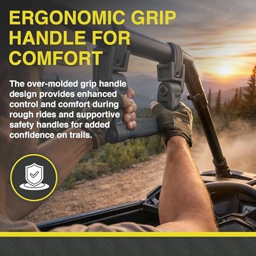 Elite Series Grab Handle – Black UTV Grab Handle with Custom Clamp System –