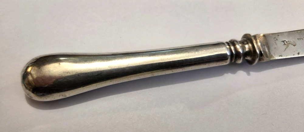 Antique Gebrüder Friedländer Berlin Germany Solid 800 Silver Knife
