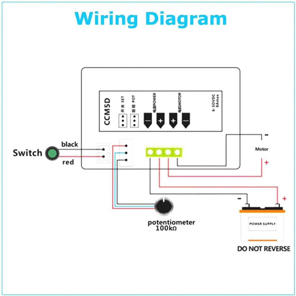 DC 6V-30V 12V 24V Max 8A Motor PWM Speed Controller With Digital Display Switch