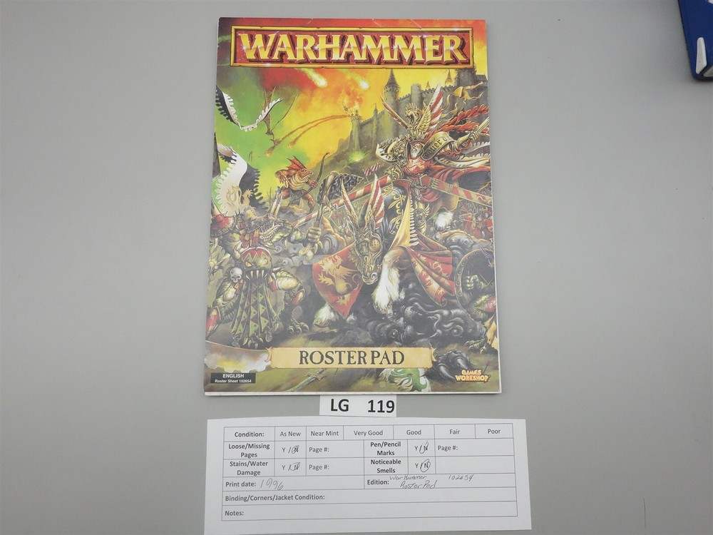 Warhammer Fantasy "Oldhammer" - Roster Pad