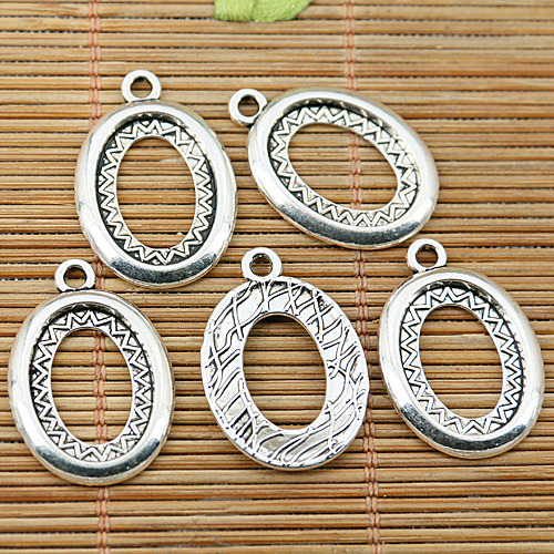 12pcs Tibetan silver oval shaped cabonchon settings EF1852