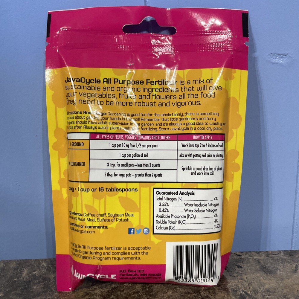 Java Cycle All Purpose Fertilizer 4-4-4 5oz