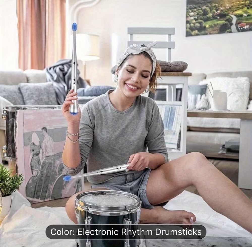 Electronic Drumsticks Percussion Drumsticks Air Percussion Sticks Silver