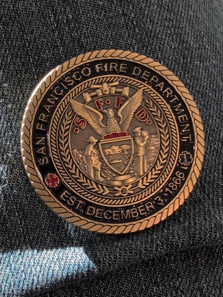 SAN FRANCISCO FIRE DEPT Challenge Coin 25 Years