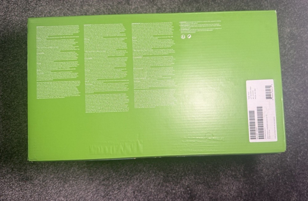 Xbox Series X 1TB SSD Packaging Empty Box With Foam Inserts Only