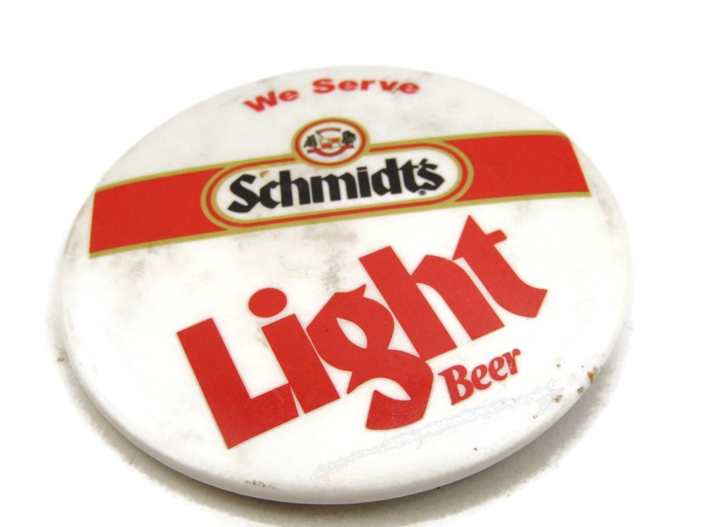 Schmidt's Light Beer Pin Button Vintage