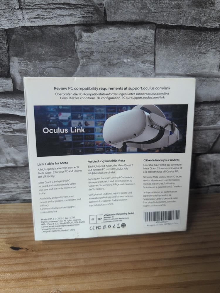 Quest Oculus Link Virtual Reality Headset Cable for Quest 2 & Quest - 16FT - 5M