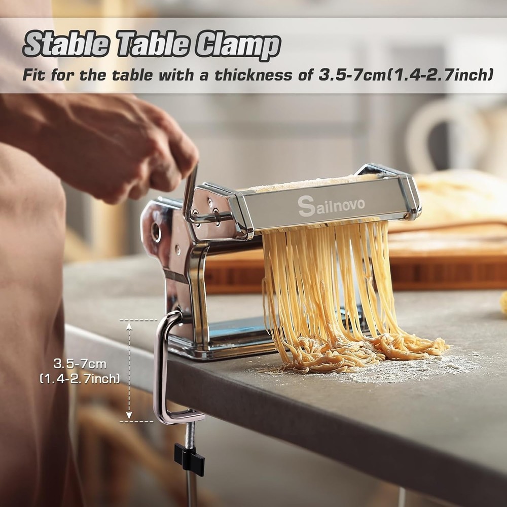 Pasta Maker Machine 180 Roller Pasta Maker 9 Adjustable Thickness Settings US