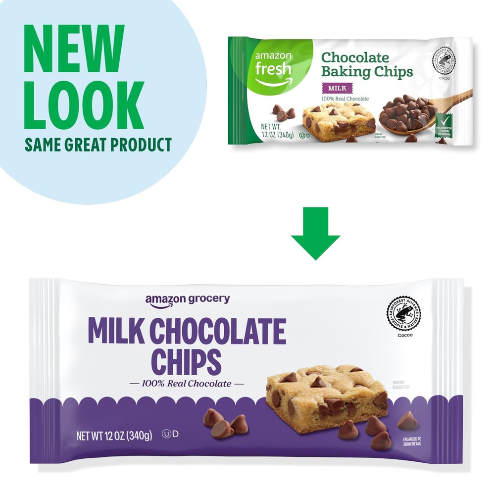Milk Chocolate Chips 100% Real Chocolate, 12 Oz