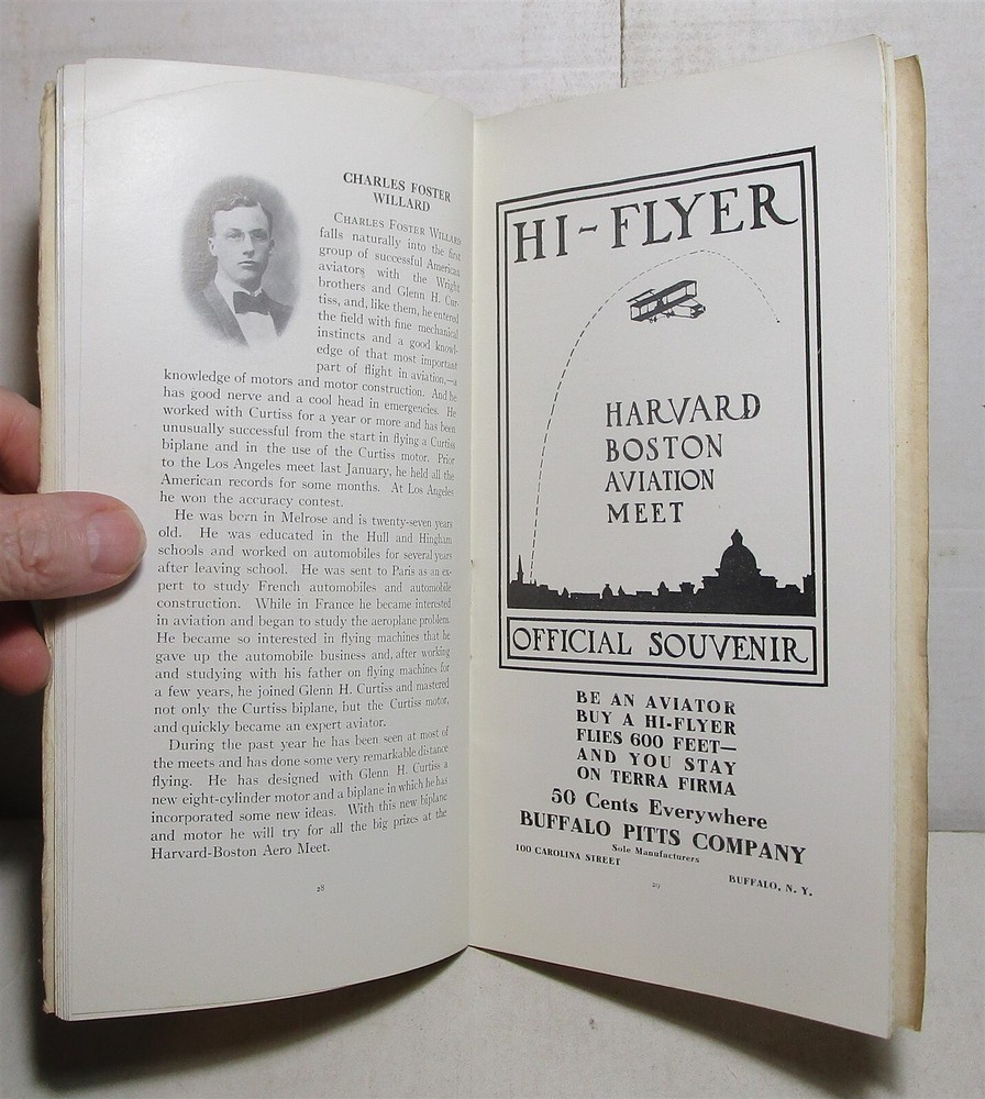 Original 1910 Harvard-Boston Aero Meet program with supplement