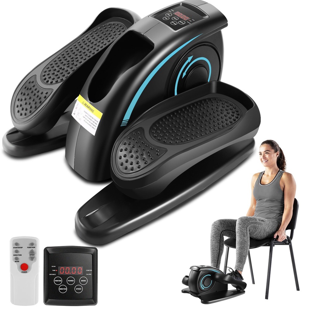 Under Desk Elliptical Machine Electric Seated Leg Exerciser w/LCD Remote Control