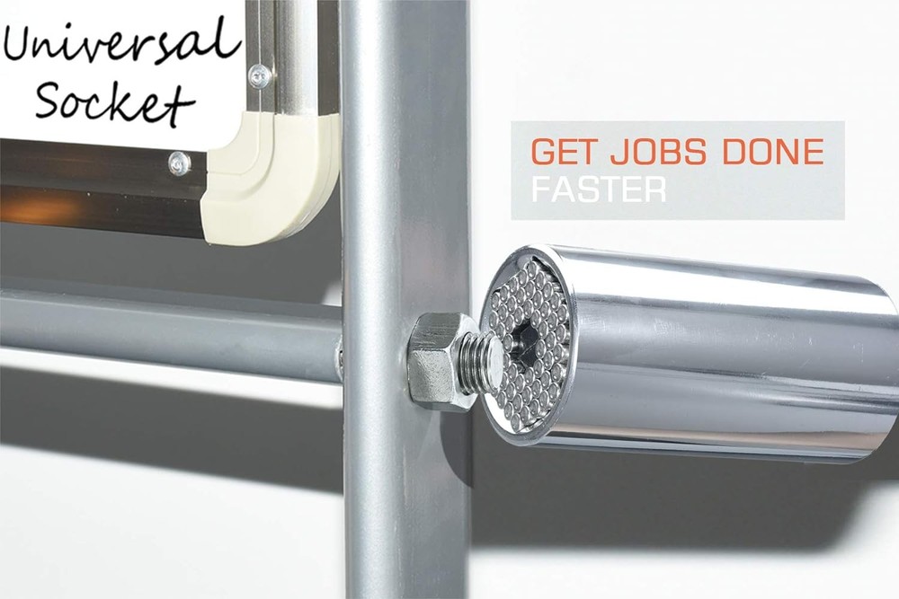 Universal Socket, Self-Adjusting Socket Fits Standard 3/8'', Flexible, Durable