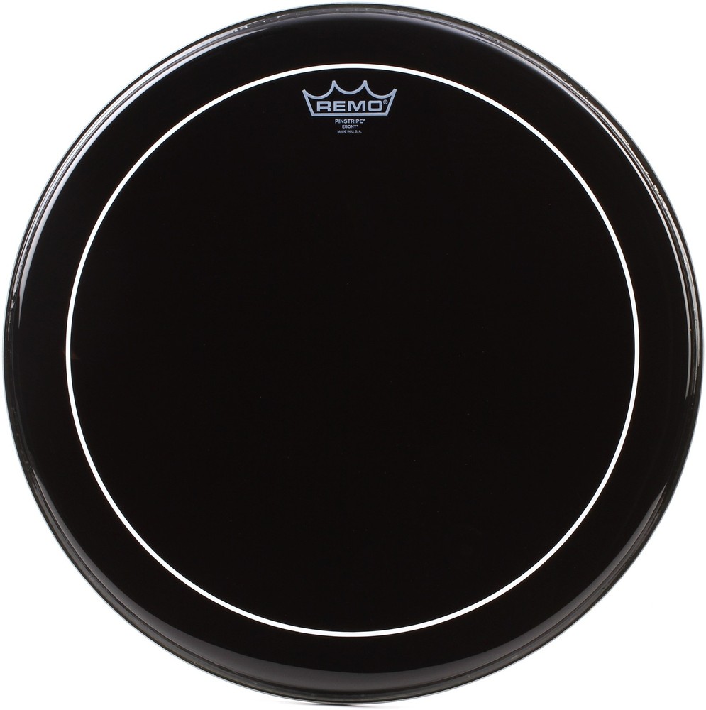 Remo Pinstripe Ebony Drumhead - 18 inch (3-pack) Bundle