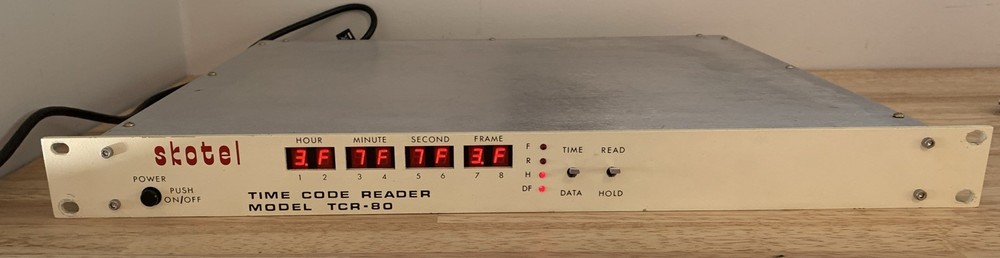 Vintage Skotel Time Code Reader Model TCR-80- See Description