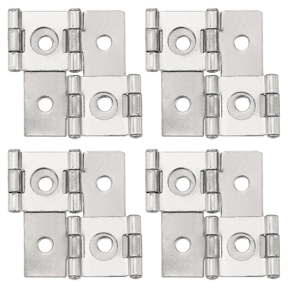 Double Acting Hinges Folding Screen, 4Pcs 1.85" Double Swing Hinges, Silver