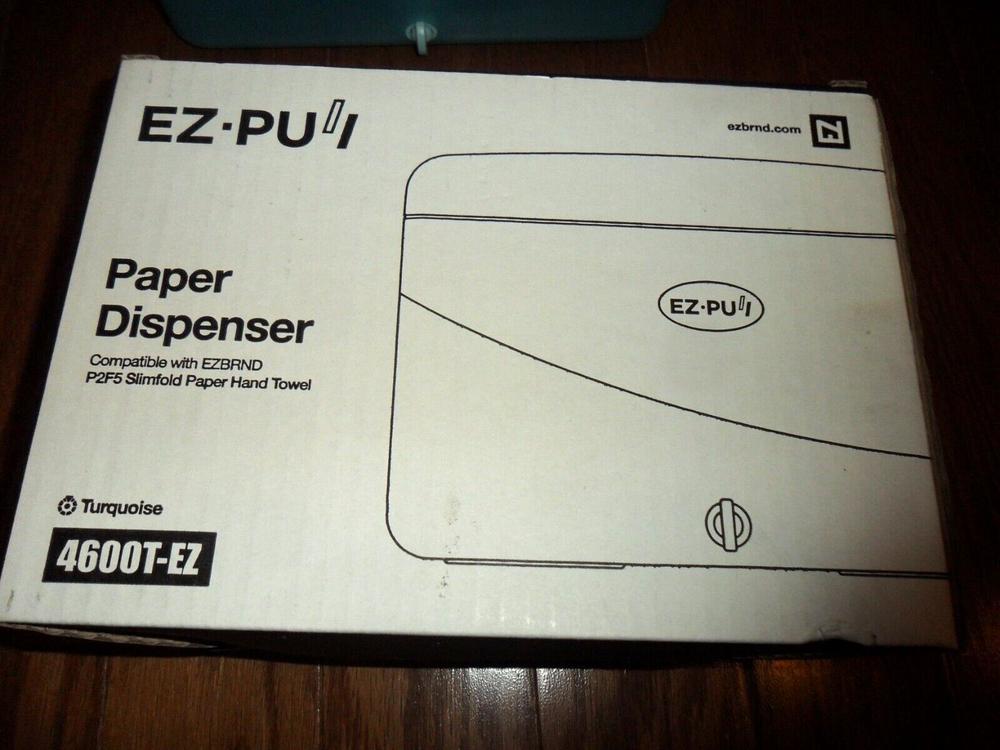 Ez-Pull Countertop SLIMFOLD Hand Towel Dispenser Turquoise for Kitchen/Bathroom