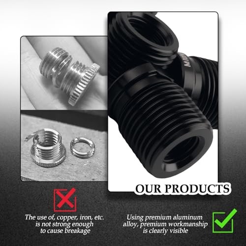 5PCS Shift Knob Adapter,Aluminum Alloy Shifter Knobs Thread Adapter for