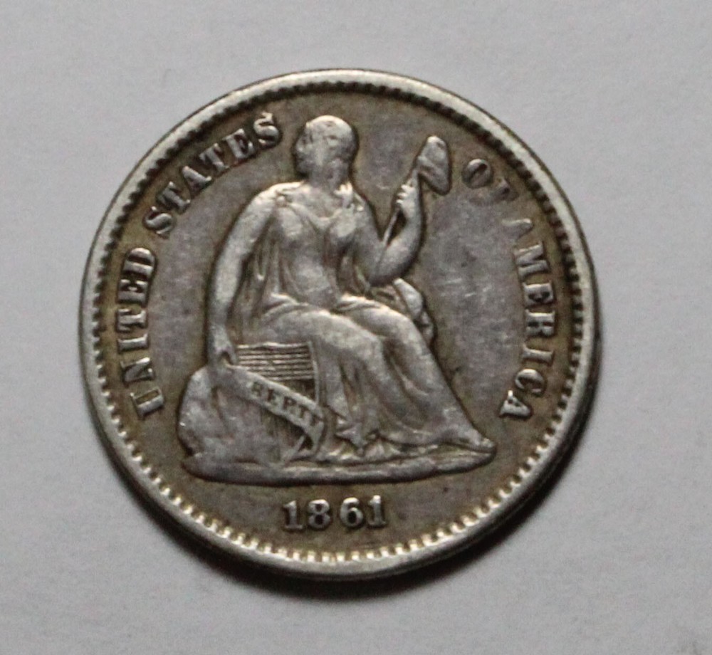 1861 Seated Half Dime LW367