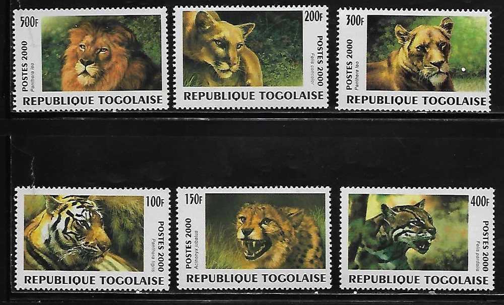 Togo 1919-24 Wild Animals Mint NH