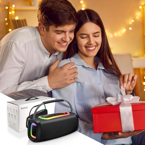Bluetooth Speaker 6000mAh, 36H Playtime BT5.4 Portable Wireless Speaker Black