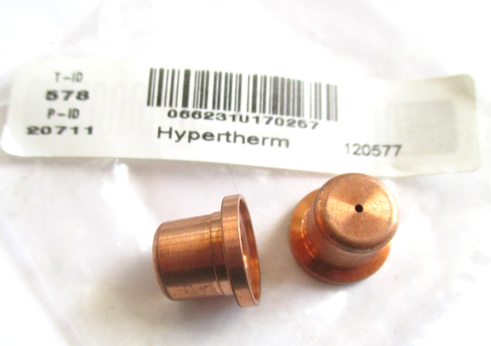 New 2pc Hypertherm 120577 Shielded Nozzle for Powermax 900 / PAC125 /PMX900, 55A