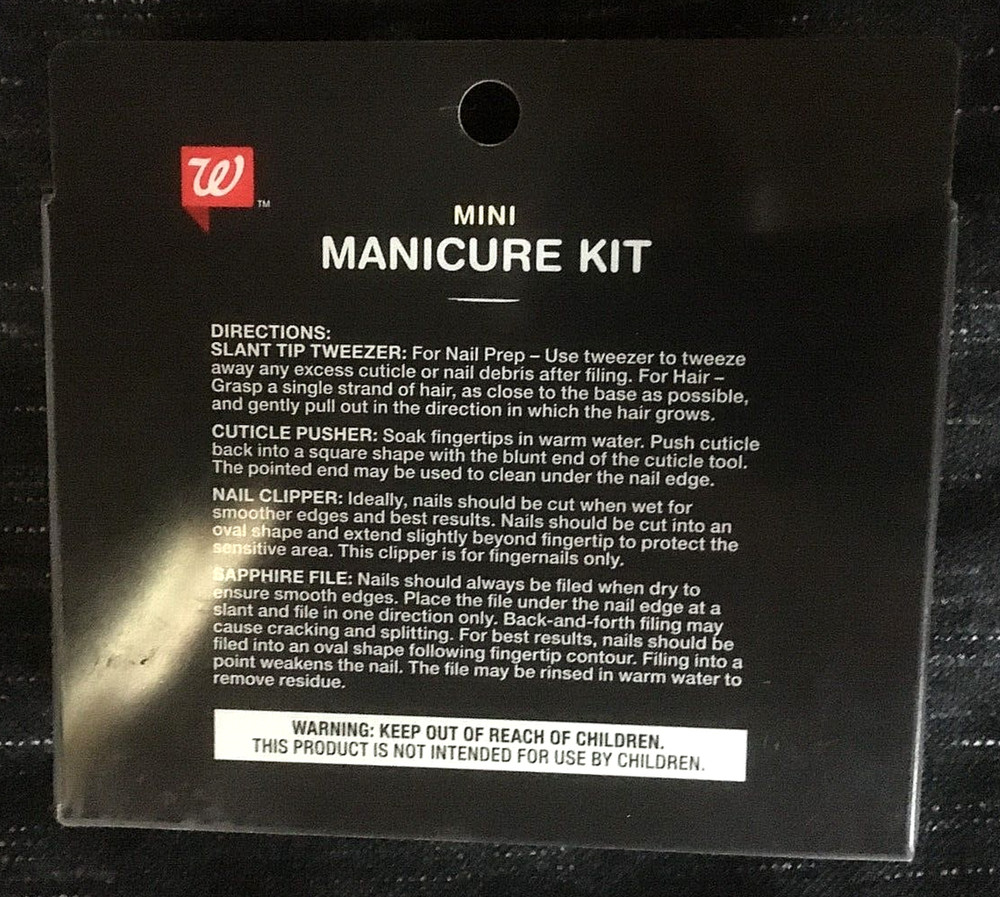 Walgreens Mini Manicure Kit With Case