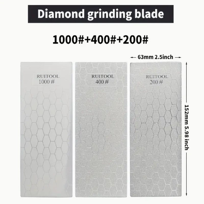 3Pcs Home Use Honeycomb Emery Abrasive Blades Rectangular Design Polishing