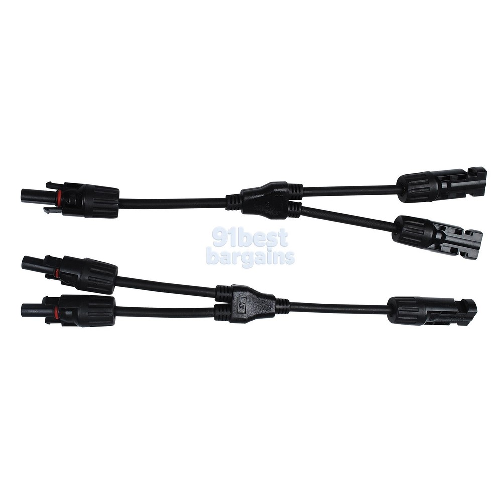 1-2 Solar Panel Y Branch Cable Connection Waterproof Adapter Connector Extension