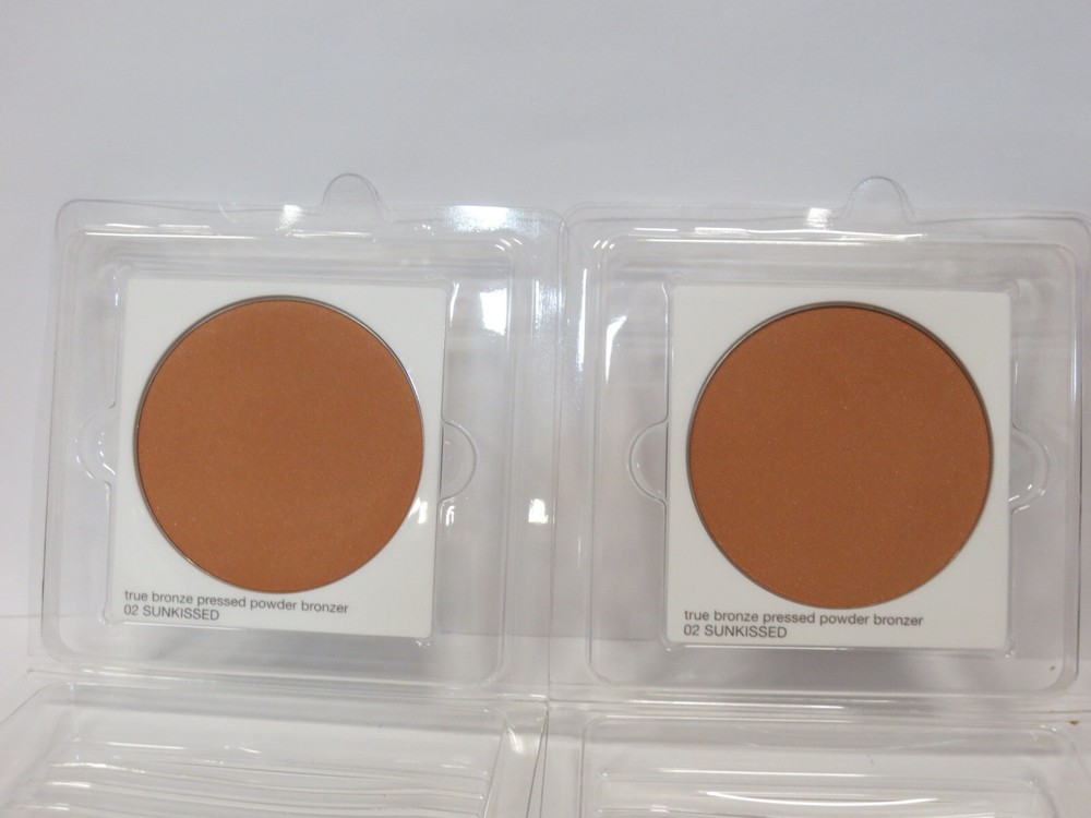 CLINIQUE TRUE BRONZE PRESSED POWDER BRONZER #02 SUNKISSED REFILL *LOT OF 2*