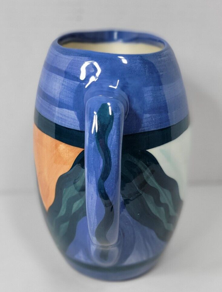 Vintage 1988 Signed Gail Pittman 8" Pitcher /Jug has "Tiny Chip"