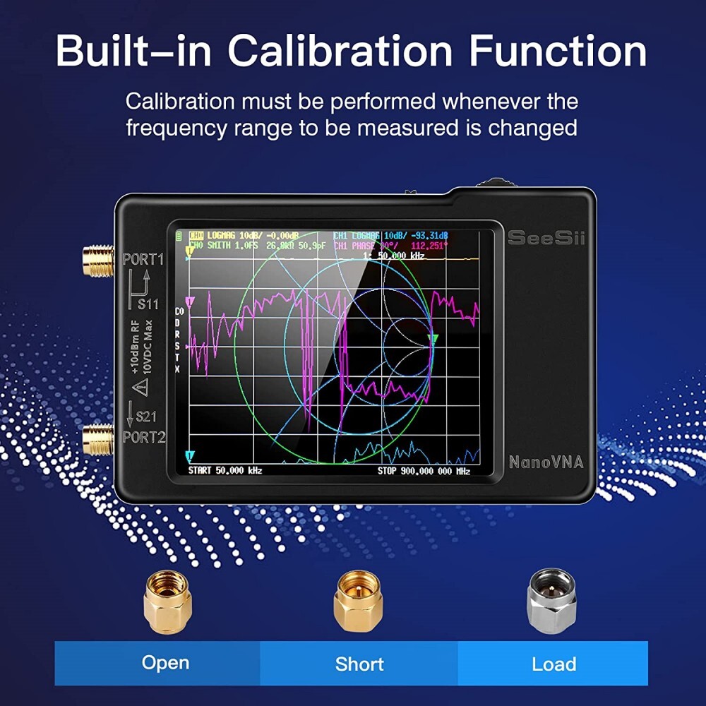 Touch Paddle NanoVNA-H Vector Network Analyzer HF VHF UHF MF Antenna Analyzer