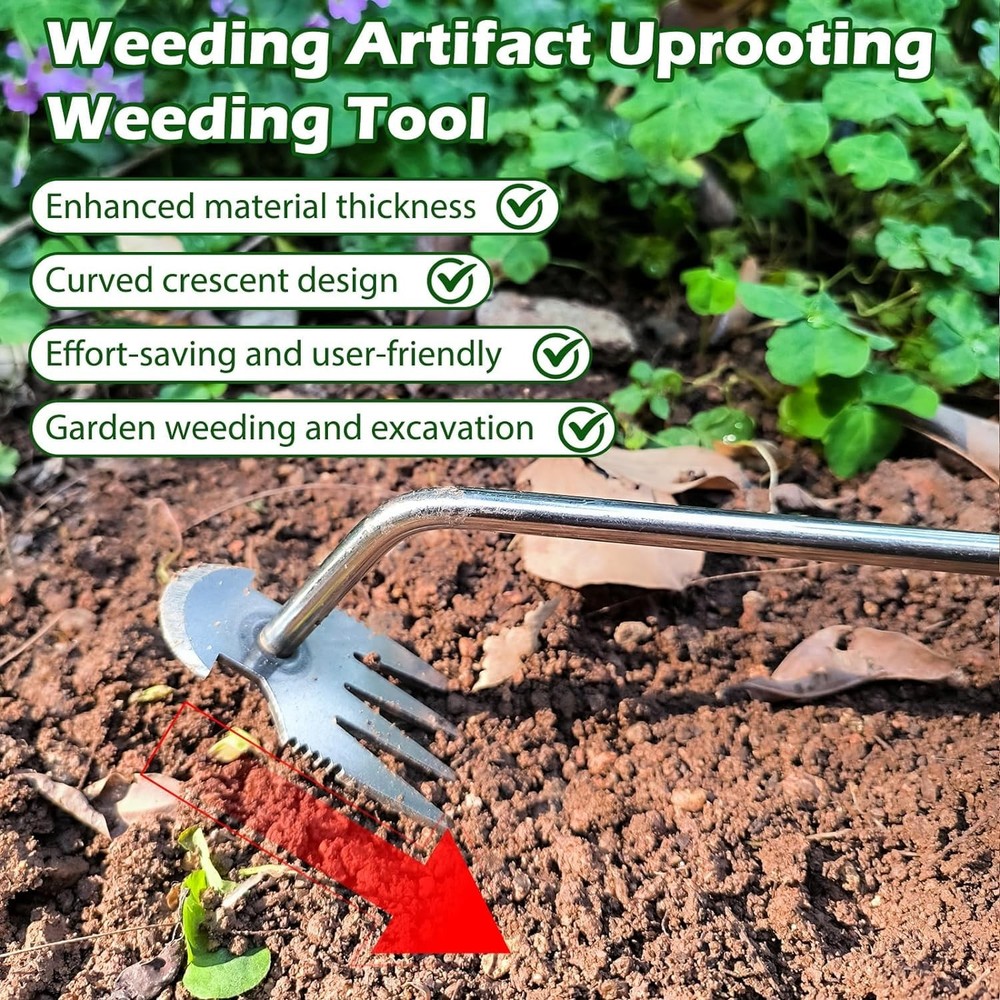 Weed Puller Tool Garden Weed Pulling Tool,Portable Garden Stainless Steel Wee...