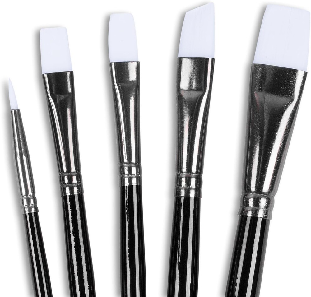 Angelus Paint Brush Set Round Flat Angular Artist Small, Original Version