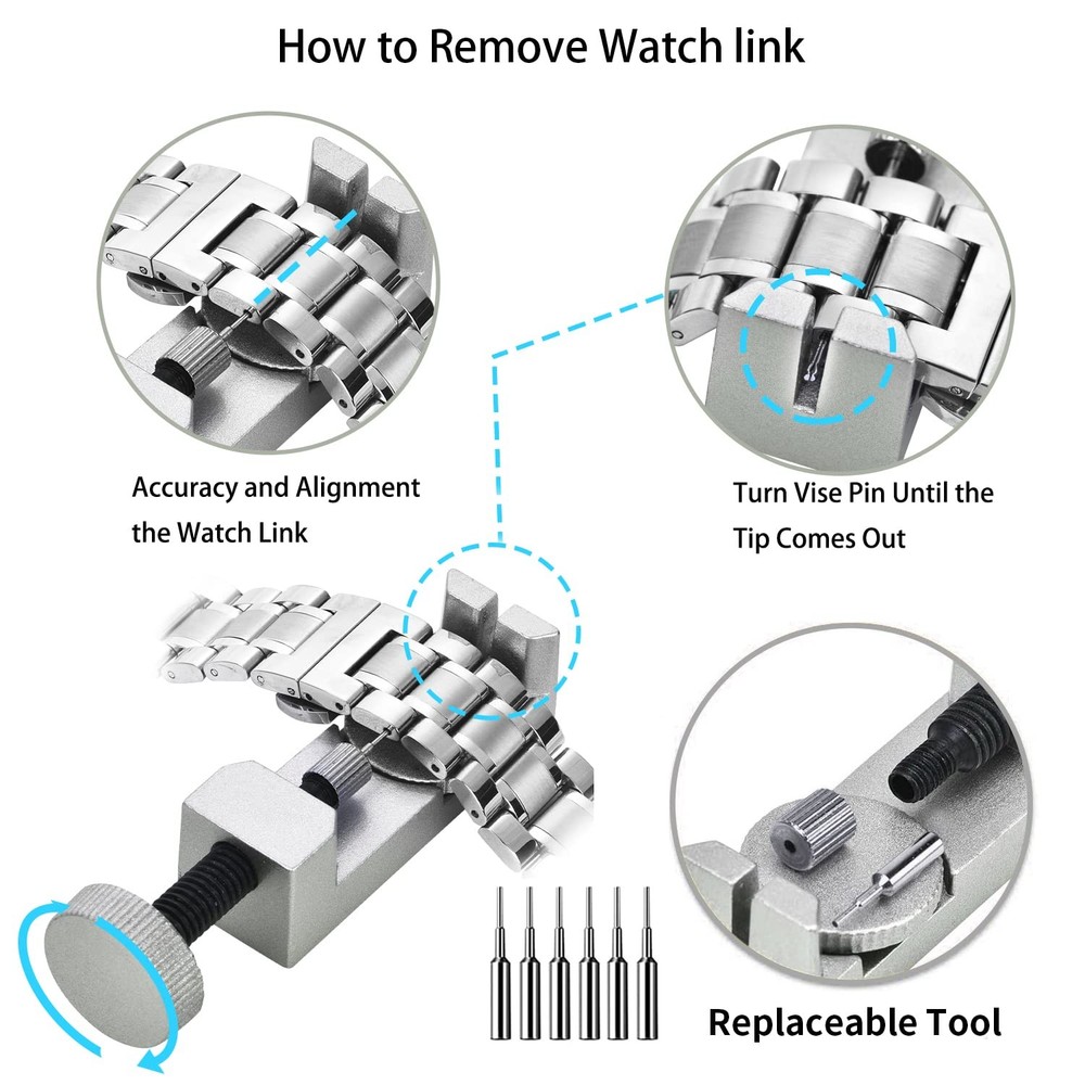 EasyTime Beginners Watch Repair Kit: 149PCS Tools with 149PCS, Blue