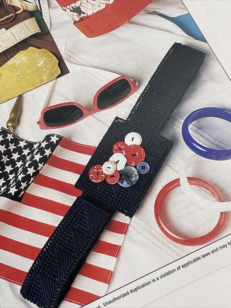 Annie's Attic Button Belts Plastic Canvas Pattern