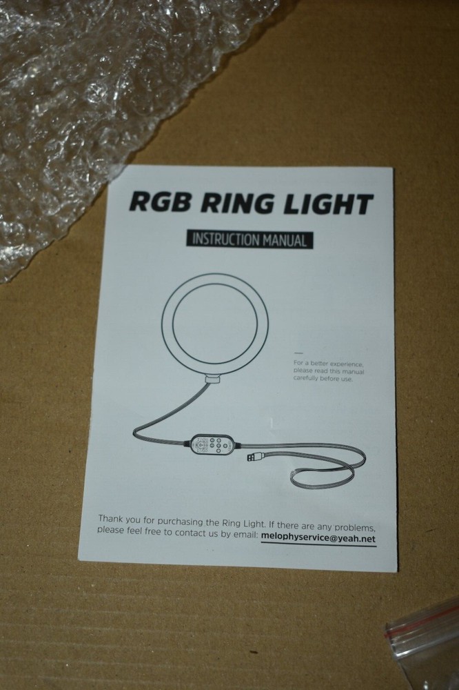 RGB Ring Light With Phone Holder Tested And Working 
