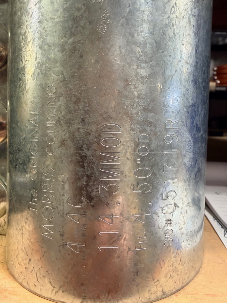 The Original MORRIS COUPLING 4.5 x 8 inch 4-4C Pipe Coupler
