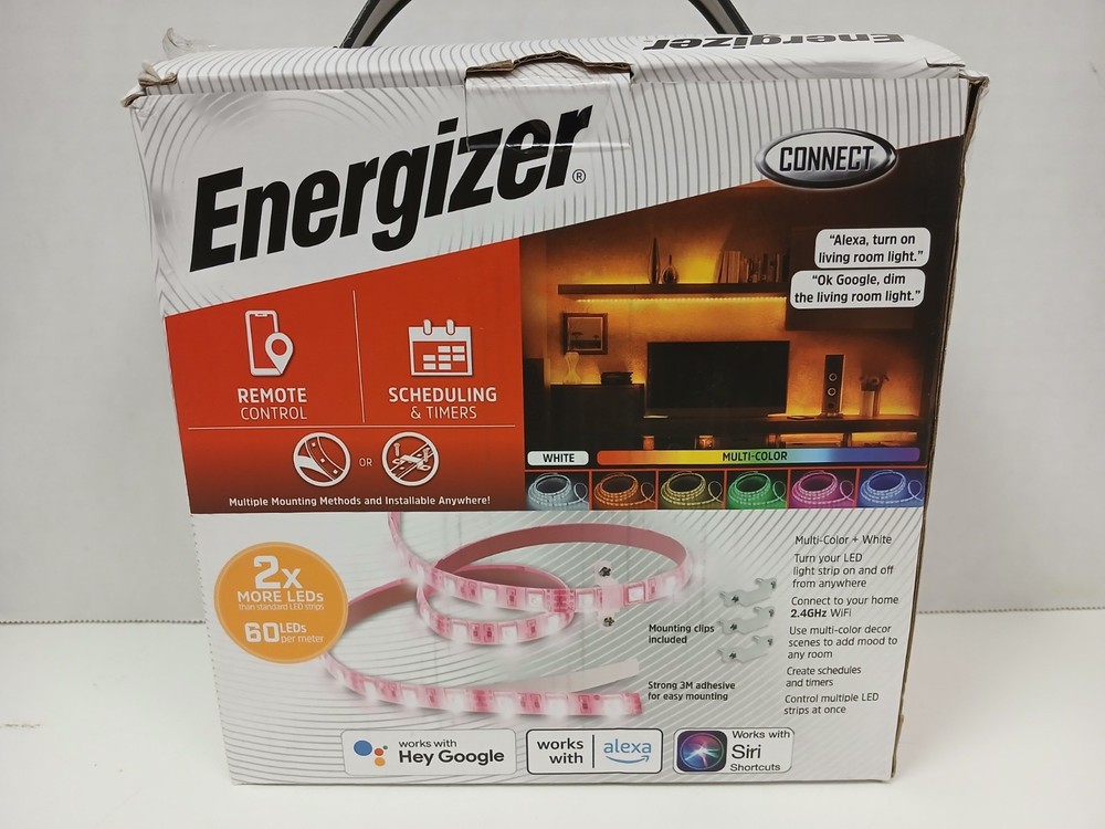 Energizer Smart Wifi LED White and Multicolor Light Strip 16.4ft