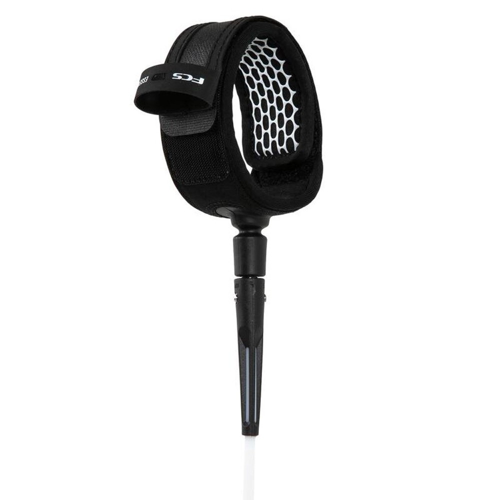 FCS Essential Comp Leash White-Black 6ft0in