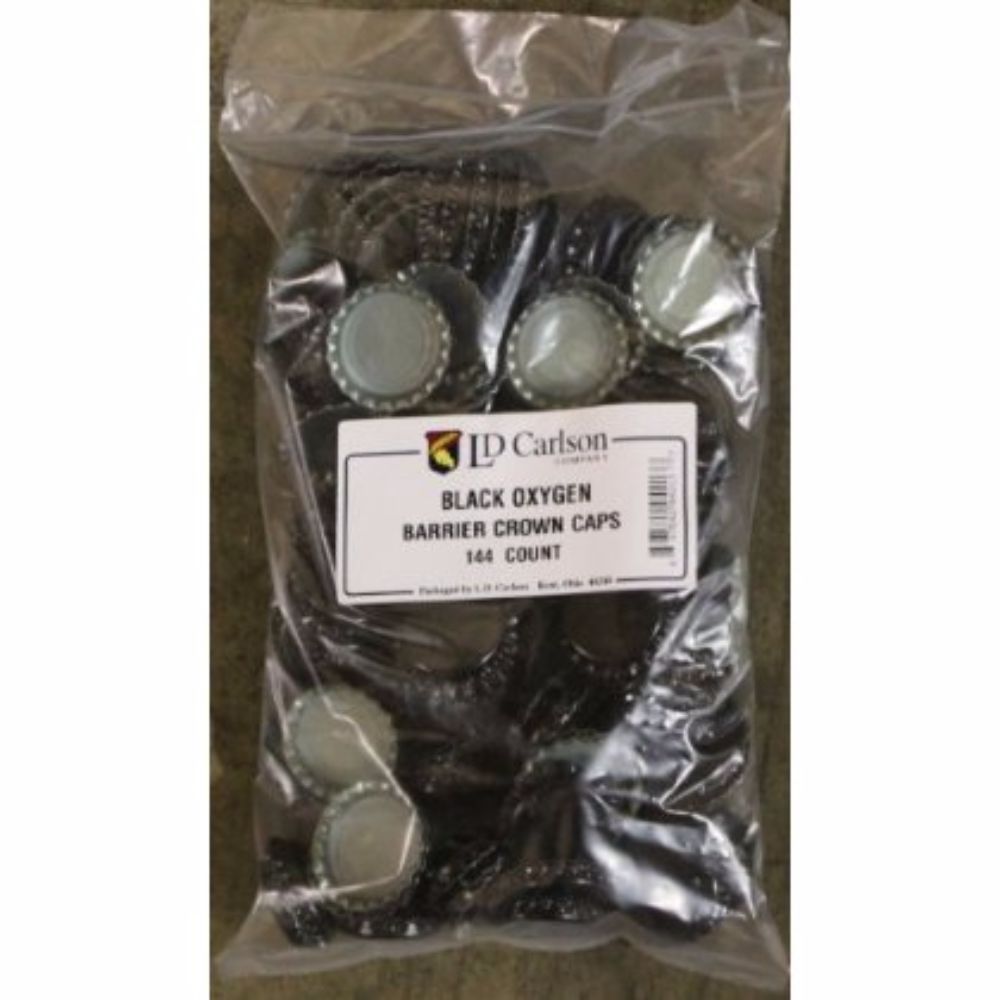 Black Oxygen Barrier Crown Caps 144 Ct